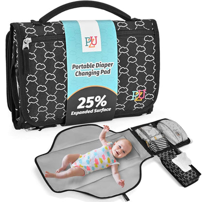 PZU Portable Diaper Changing Pad – Oversized, Waterproof & Convenient for Home, Travel & Outdoor Use